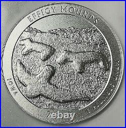 2017-P Effigy Mounds NP 5 Oz Silver ATB 25c PCGS SP70 FIRST STRIKE Mercanti