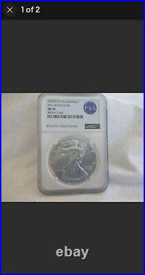 2017 W Silver Eagle BURNISHED beauty NGC MS70 Premier Select Series Holder