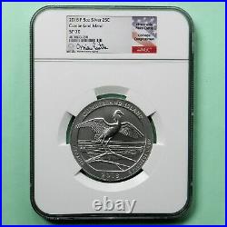2018-P 5 oz Silver Coin, ATB, Cumberland Island, NGC SP 70, Mike Castle Signed