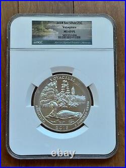 2018 Voyageurs Atb Quarter 5 Oz Silver Coin Ms69 Pl