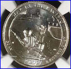 2019-D WAR IN THE PACIFIC NP QUARTER NGC MS69 TOP POP REGISTRY COIN 1 of 4 RARE