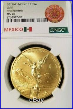 2019 Mexico Gold Libertad 1 Onza Ngc Ms 70 First Releases Beautiful Perfection