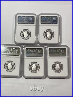 2019 S FIRST. 999 SILVER PROOF QUARTER SET NGC PF70 Early Release 10 coin Silver