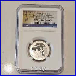 2019 S PF 69 FIRST 99.9% SILVER QUARTERS 5 Coin NGC ULTRA CAMEO SET & COA