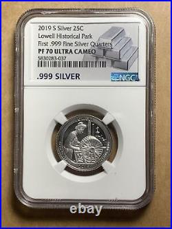 2019-S Silver Proof Washington Quarter Set 25c 5 Coins PF70 NGC