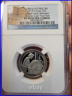 2019 S Washington Quarter (ATB) Clad 5 Coin Set Early Releases NGC PF70 UCAM