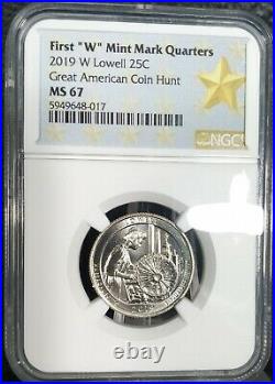 2019 W 2019-W Lowell Quarter NGC MS67 American Coin Hunt Star Label 5949648-017