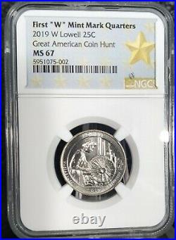 2019 W 2019-W Lowell Quarter NGC MS67 American Coin Hunt Star Label 5951075-002