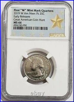 2019-W 25C AMERICAN MEMORIAL PARK NGC MS66 Early Releases Coin