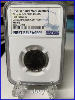2019-W Am Mem PK 25C First Releases NGC MS 66 Great American Coin Hunt