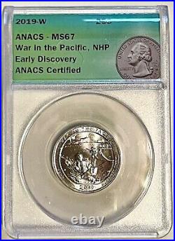 2019 W Guam War In The Pacific Quarter Ngc Ms 67 Rare Coin! Low Mintage! `