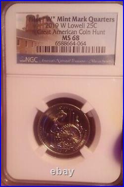 2019 W Lowell West Point 25c NGC MS 68