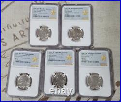2019 W MS66 NGC 5 coins Set, First & Early Releases