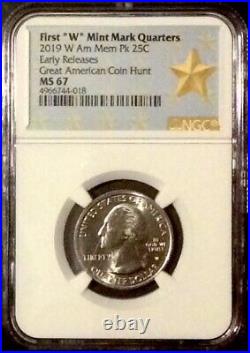 2019 W Silver 25c American Memorial Ngc Ms67 Early Releases Great Am. Coin Hunt