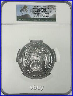 2020 5oz silver ATB American Samoa Park NGC MS 69 DPL 25C