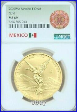2020 Mexico 1 Onza Gold Libertad Ngc Ms 69 Scarce Low Mintage Beautiful Coin