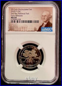 2020 P Salt Bay National Park Quarter NGC MS69 Top Pop monster coin ENN Coins