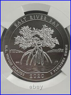 2020-P Salt River Bay 5oz Silver 25C ATB NGC SP70 FIrst Releases Mercanti