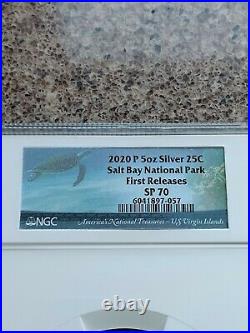 2020-P Salt River Bay US Virgin Islands 5 oz 999 Silver NGC FR SP70 120 POP