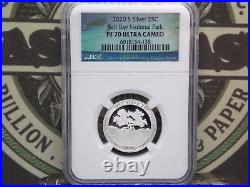2020 S America the Beautiful ATB Proof SILVER (5 Coin) Set 25c NGC PF70 UC