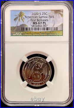 2020 S American Samoa Park Quarter NGC MS67 PL First Releases ENN Coins