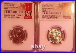 2020 W Quarters Five Coin Complete Set NGC Graded Ms66 V-Day Label V75