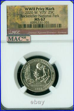 2020 W Samoa Weir Salt Bay Rockefeller Tallgrass Quarter Ngc Ms67 Mac 5 Coins