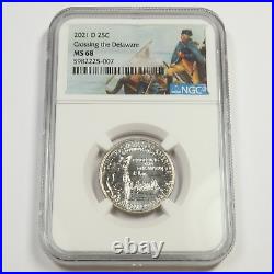 2021 D NGC MS68 Crossing the Delaware Quarter 25c US Coin #50881A