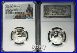2021-S NGC PF70 TUSKEGEE & CROSSING. 999 SILVER PROOF sps 2 COINS FR