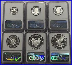 2021 S W Ngc Pf 70 Ultra Cameo Fdoi Limited Edition Silver Proof 6 Coin Set