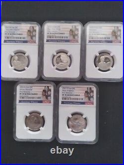 2022 S Clad 25c First Releases PF 70 Ultra Cameo 5 coins American Women NGC