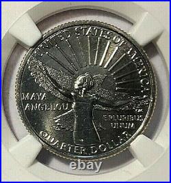 2022-S MAYA ANGELOU American Women Quarter 25C NGC MS68 ONLY 4 COINS FINER