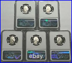 2022 S Ngc Pf70 Clad Proof American Woman 5 Coin Quarter Set First Release Fr