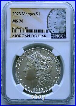 2023 Morgan Silver Dollar NGC MS-70 Actual Coin Shown OGP COA None Higher BEAUTY