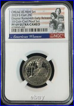 2023-S NGC PF69 5 COIN CLAD QUARTER SET tcc EARLY RELEASES
