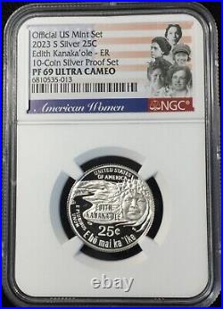 2023-S NGC PF69 5 COIN SILVER QUARTER SET tcs EARLY RELEASES