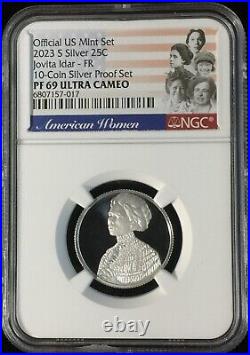2023-S NGC PF69 5 COIN SILVER QUARTER SET tcs FIRST RELEASES