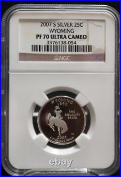 (5) Set 2007 S Silver 25C Quarter America The Beautiful NGC PF70 Ultra Cameo