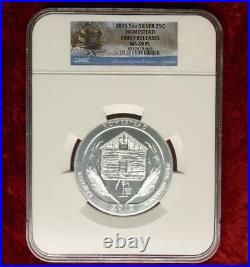 5 oz. 999 Fine Silver Proof Like Homestead Early Release ATB, 2015 NGC MS 69 PL