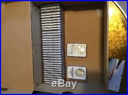 A beautiful complete set of Eagle silver dollars 1986-2020 mS69