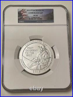 America the Beautiful 5 Oz. Silver Uncirculated Coin CUMBERLAND GAP SP 69