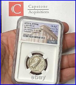Attica Athens Owl 440-404 BC Silver Tetradrachm NGC CHAU 5x4 Beautiful Coin