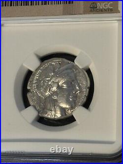 Attica Athens Owl Tetradrachm Coin Athena 440-404 BC Beautiful NGC AU Very Rare