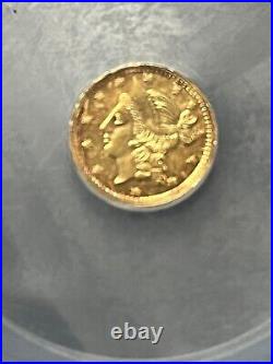 BG-434-1856 Round Liberty G50C MS63 Fractional Gold Coin