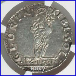 Beautiful 1523-1539 Silver Coin Venice Italy One Lira Andrea Gritti ND NGC XF 40