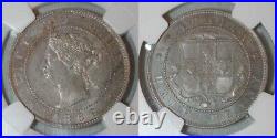 Beautiful 1869 Copper-Nickel Coin Jamaica Half Penny Queen Victoria NGC MS 62