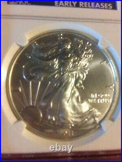 Beautiful 2011-s Silver Eagle NGC MS69 Early Release. 999 Silver 1Dollar