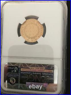 France 1878a Gold 20f Constition Coin Ngc Ms61 Beautiful Coin