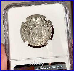 GREECE- 2 drachmas 1873 AU55 Ngc Lustrous! Really beautiful coin