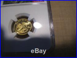 Graded Ms69 1984 China Gold Panda 1/10 Ounce Ngc 10 Yen Beautiful Coin